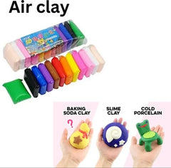 12 In 1 Soft Clay For Kids - DIY Air dry clay with tools