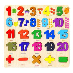 123 3D Number Board with picture print - Big