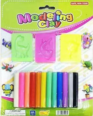 12 Creative Clay with 3 Moulds Toy - Random mould designs