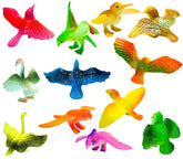 12 Pc Birds Toy figurines Set for Kids Cake Topper Miniature Animal Figure Bird Educational Toy Decoration - Multicolor