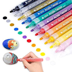 12 pcs of Acrylic Paint Marker Pens Water Based