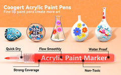 12 pcs of Acrylic Paint Marker Pens Water Based