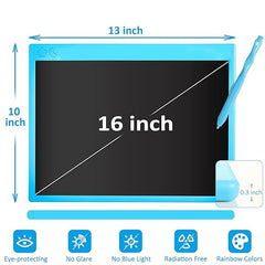 16-inch Magic lLCD Slate Writing Tablet with Stylus Pen, for Drawing, Playing, Noting by Kids & Adults