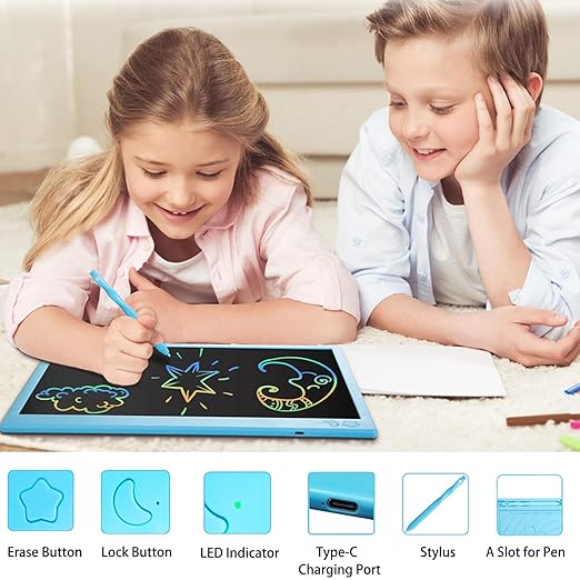 16-inch Magic lLCD Slate Writing Tablet with Stylus Pen, for Drawing, Playing, Noting by Kids & Adults