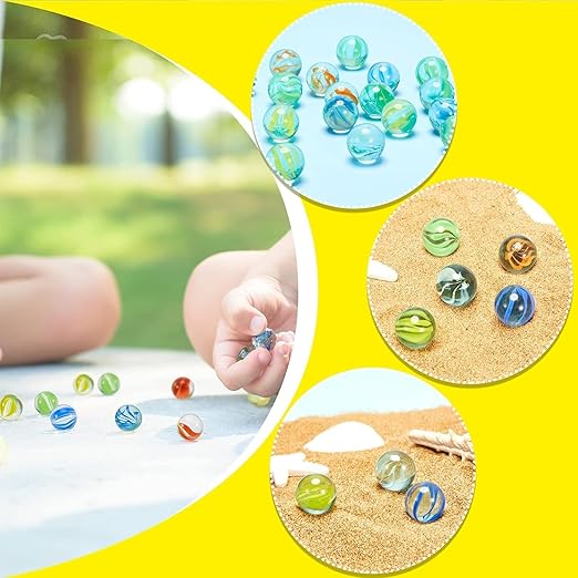 10 Pieces Playing Glass Marbles for Playing and Decoration Cat Eye Glass Kanche Marble Balls Goli for Kids