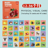 20pcs High Contrast Sensory Flash Cards with 40 Pictures for Babies - 12-36 months