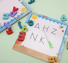 2 in 1 - Small abcd 3D Lacing Board and slate