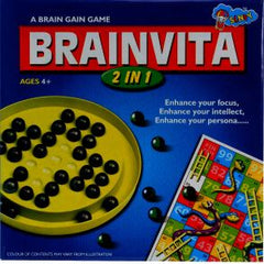 2 in 1 Brainvita Snake and Ladder Game