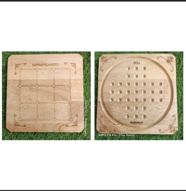 2 in 1 Game Board Brainvita Goli Game & kattam vilayaatu