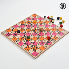 2 in 1 Ludo and Snake and ladder wooden board