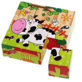 3*3 wooden 6 side puzzle - 6 different puzzles in 1 pack