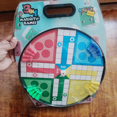 3 IN 1 Magnetic Game set with Ludo, Cricket and Snake Ladder