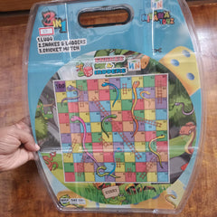 3 IN 1 Magnetic Game set with Ludo, Cricket and Snake Ladder