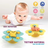 3 Pieces Baby Spinner Set - Travel and Bath Toy