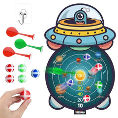 3 in 1 Thunder Strike Soft Dart Board With Gun - Random Design