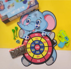 3 in 1 Thunder Strike Soft Dart Board With Gun - Random Design