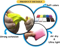 12 In 1 Soft Clay For Kids - DIY Air dry clay with tools