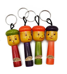 Wooden Whistle Key chain indian - pack of 1