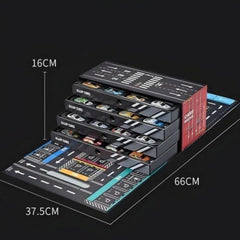 48 Piece Mini Pull Back Alloy Cars With Container for Kids - Friction Power