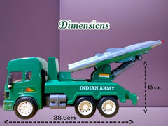 Friction-Powered Missile Launcher with 3 Brahmos Supersonic Missiles– Realistic Military Vehicle with 360° Rotating Launch Pad