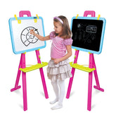 5 in 1 Easel with Double-Sided Whiteboard & Chalkboard Standing Easel with Numbers-Random Theme