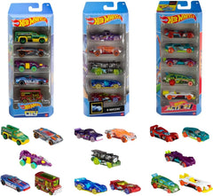 Hot Wheels 5 Car Gift Pack, Metal Cars (Styles May Vary) Multicolor -First Copy