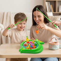 Fish Catching Key Operated Fishing Toy 9 Fishwith 2 Sticks (Multicolor) Game