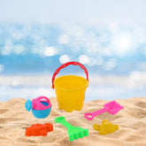 6 Pieces Sand Kit Play Set with Bucket, Shovels & Molds and Summer Fun Creative Activity Playset & Gardening Tool