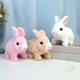 Moving Rabbit Stuffed Soft Plush Animal Toy with Sound music-Any 1 Random color