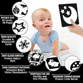 20pcs High Contrast Sensory Flash Cards with 40 Pictures for Babies - 1-3 months