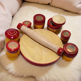 special kitchen set - pack of vessels with chappathi maker and roller