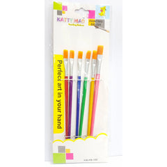 Flat Painting Brush Multicolor - Set of 6