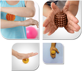 Acupressure round spiked hand massager - pack of 1