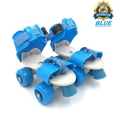 Blue - Adjustable Inline Roller Skates for Kids Girls Age 4–12 (Size 5–12 UK)