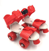 Red - Adjustable Inline Roller Skates for Kids Girls Age 4–12 (Size 5–12 UK)