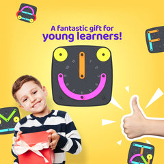 Alpha Numeric Puzzle Educational-Construct Alphabet, Numbers, Clocks, Shapes & Emojis