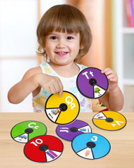 Alphabet Number Spinner - AlphaNumeric Spinner Educational Flashcard