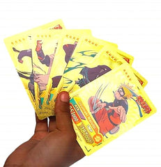 Anime Unique Card Desk Pack, Official Anime CCG Collectable Playing Foil Cards, Anime Merchandise Gift, Pack of 55 (Golden)