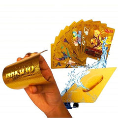 Anime Unique Card Desk Pack, Official Anime CCG Collectable Playing Foil Cards, Anime Merchandise Gift, Pack of 55 (Golden)