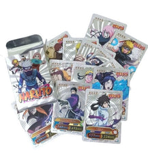 Anime Unique Card Desk Pack, Official Anime CCG Collectable Playing Foil Cards, Anime Merchandise Gift, Pack of 55 (Silver)
