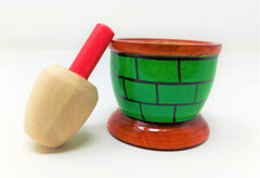 Wooden Attukal - Ancient flour mill aatukal - Pack of 1