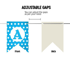 BLUE Happy Birthday Decoration Banner