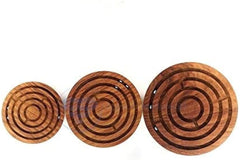Brown Wooden Maze ball game Large 6 inch