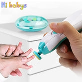 Baby Nail Trimmer File with Light Battery Operated Safe Electric Nail Clippers Kit