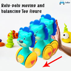 Baby Rattle Tumbler Doll, Baby Toy Sweet Bell Music Roly-Poly Dancing Toy for Babies - Random Animal 1 Piece