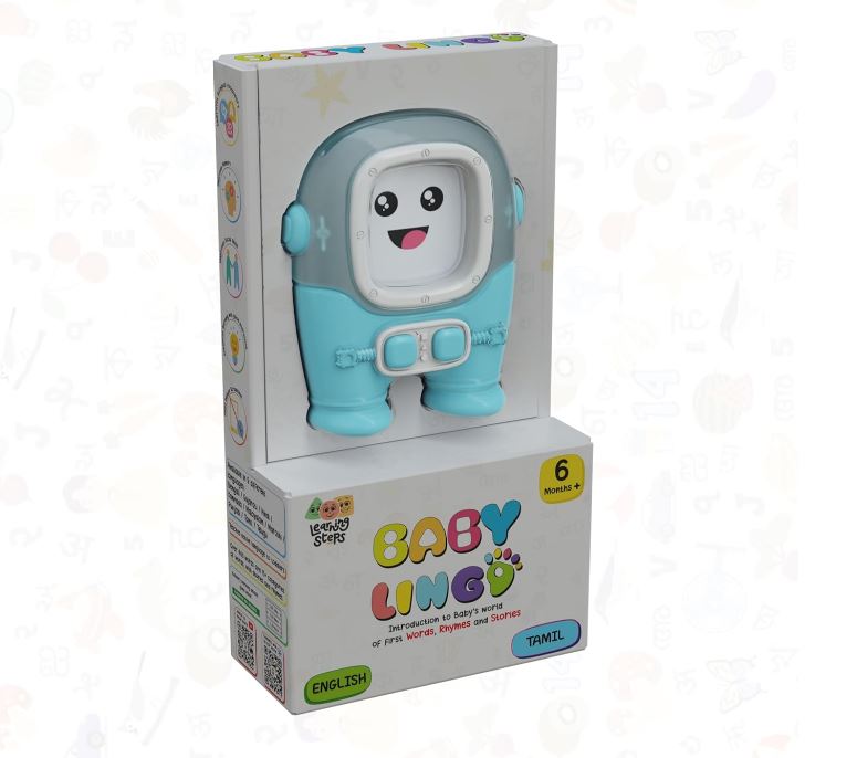 Baby Lingo Basic Montessori Games, Educational Gift for Ages 1 to 5 Years Old Kids, Lights & Musical Learning Toy, Multilingual Toy - English - Tamil