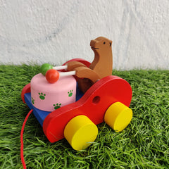 Wooden Bear pull along - pack of 1