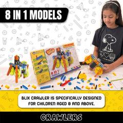 Blix 8in 1 Crawlers-Stem Toy, For 8+ Year Child, Educational Diy Building Set, Construction Toys