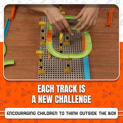 Blix Marble Run - 1, 118 Piece Construction Set, Design and Build Your Own Tracks, Marble Run Toys for Kids
