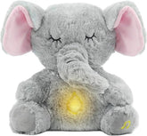 Breathing Elephant, Breathing Stuffed Animal, Rhythmic Breathing Motion with Music Lights, Breathig Elephant